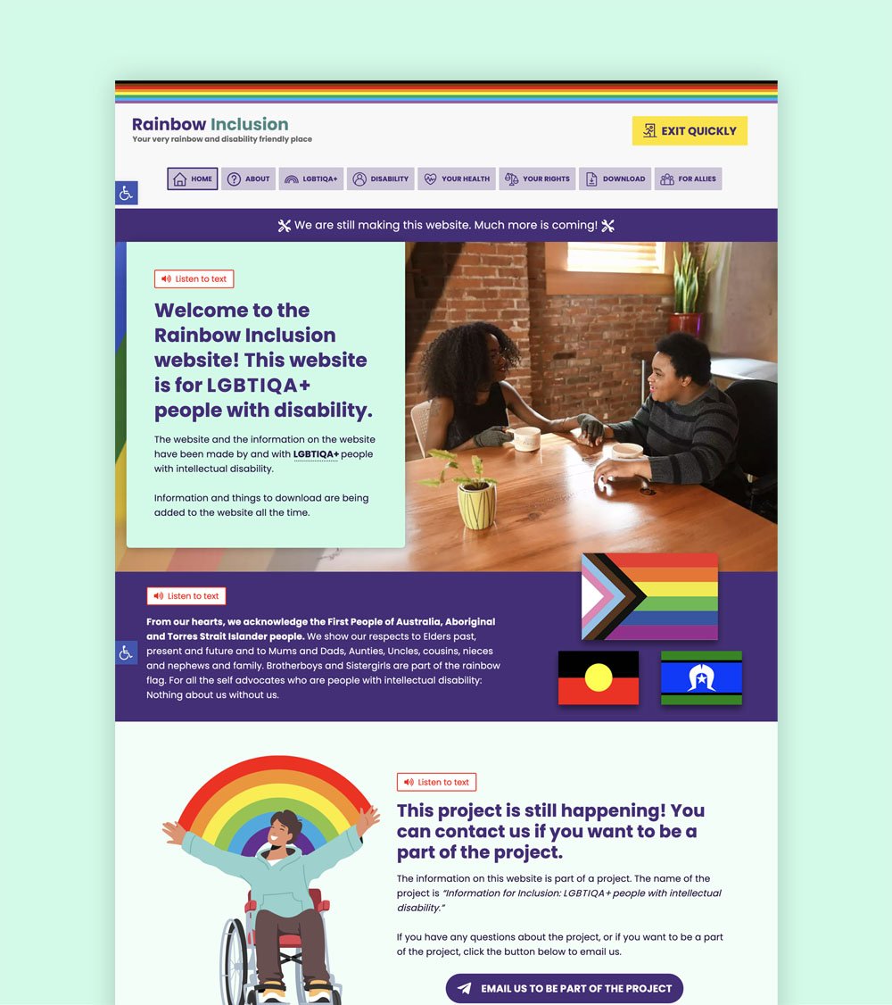 Rainbow Inclusion Front page